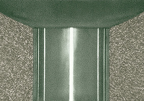 Cross section of perforating tungsten carbide