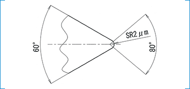 円錐形状60° SR2µm画像